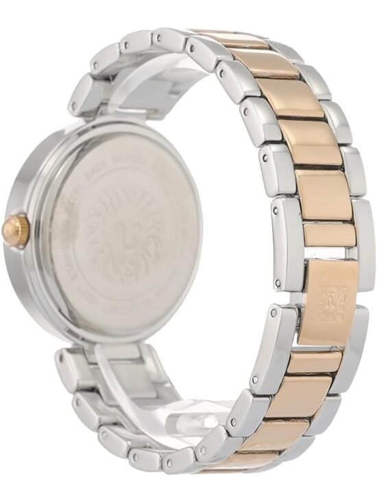 Anne Klein Women\'s Silver Rose Gold Analog Genuine Diamond Dial Bracelet Watch main image 5